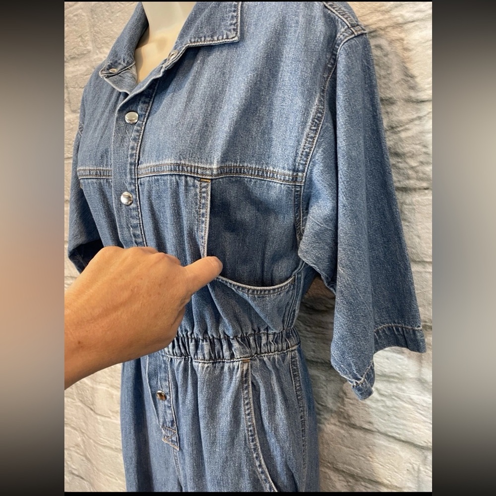 OVERLOVER Revolve Women's Hope Cool Blue Denim Jumpsuit Sz XS NEW - Picture 5 of 12